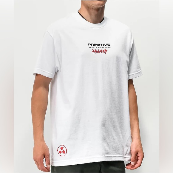 Primitive x Naruto Shippuden Sasuke Blade White T-Shirt in White Size Small - Picture 3 of 6